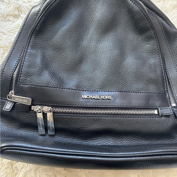 Michael Kors Black Pebbled Leather Backpack - Picture 2 of 16